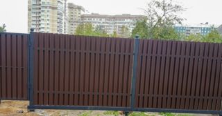 Купить распашные ворота из штакетника Канаш, цена от 2784 руб.