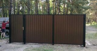 Купить распашные ворота из профнастила Канаш, цена от 2784 руб.